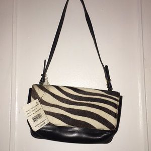 Adrienne Vittadini Zebra print black purse